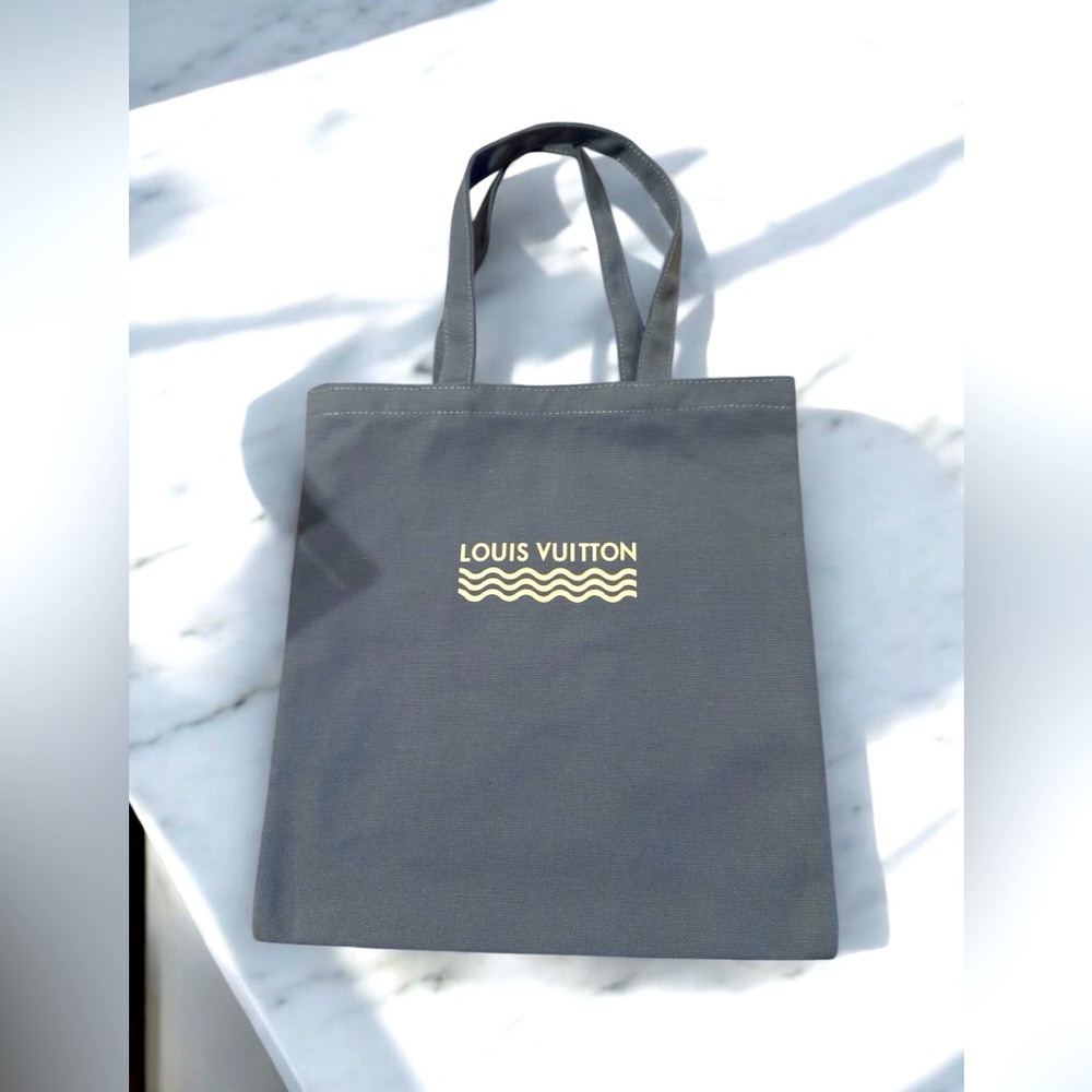 Louis Vuitton Blue Novelty Tote Bag. Limited Edition.